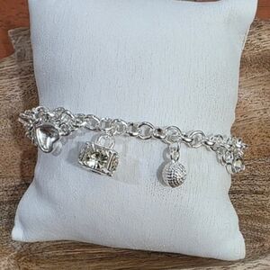 Elegant 925s Silver Charm Bracelet